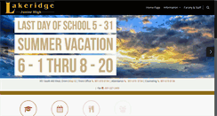 Desktop Screenshot of lakeridge.alpineschools.org